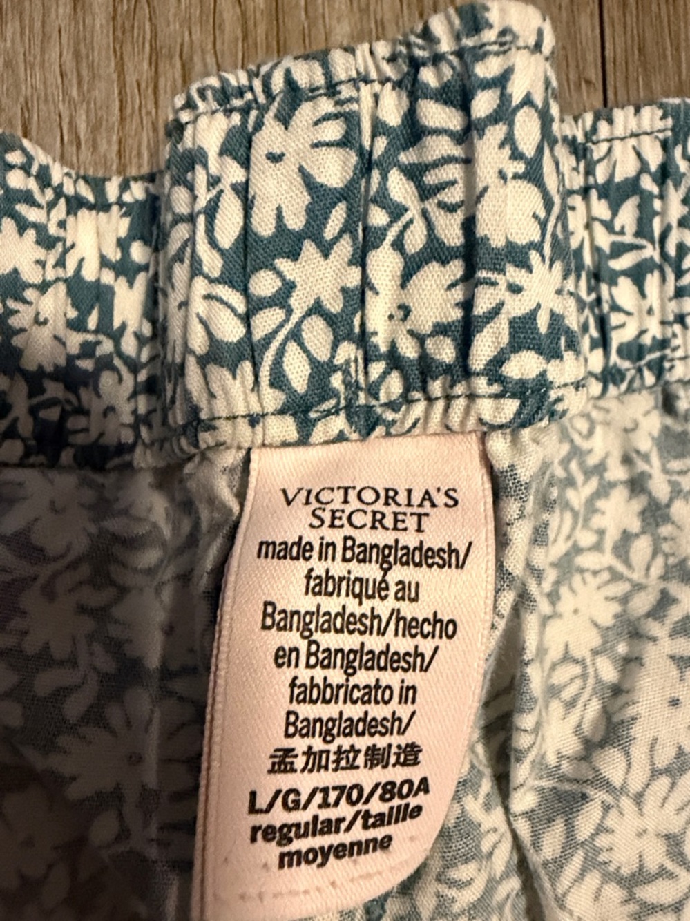 Victoria's Secret Teal and White Floral Pajama Pants - Picture 2 of 7